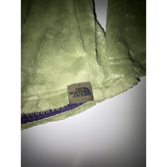 The North Face Women's Green Osito Jacket Size Medium Fuzzy Fleece 1/4 Zip - Picture 10 of 11